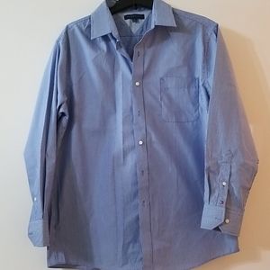 Tommy Hilfiger blue striped dress shirt